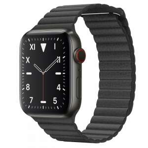 Crni kožni remen s petljom za Apple Watch 42/44/45 mm, univerzalna veličina, serije 1, 2, 3, 4, 5, 6, 7, 8 101637332 - Pametni uređaj