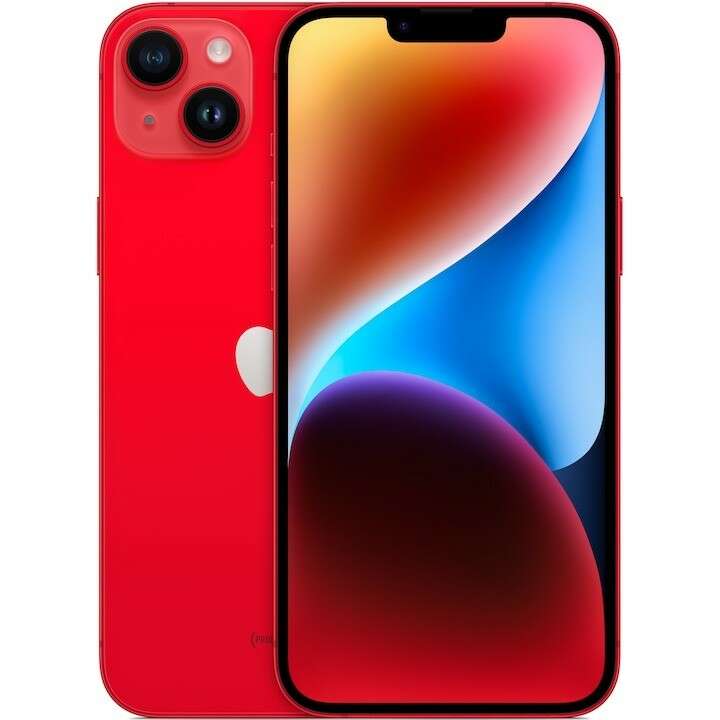 Telefon, apple. iphone 14 plus, 256 gb, piros