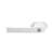 White childproof window handle with key