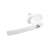White childproof window handle with key