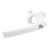 White childproof window handle with key