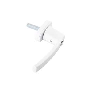 White childproof window handle with key - Door
