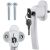 MALATEC lockable window handle set with screws and keys