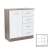 Kredens Miami 1 drzwi 4 szuflady 80x92 cm dąb biały-ork 101579716