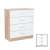 Kredens Miami z 4 szufladami 80x92 cm dąb sonoma biały 101579736
