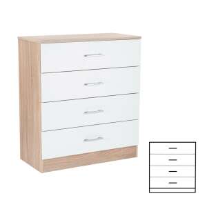 Miami komód 4 fiókos 80x92 cm fehér-sonoma tölgy 101579736 - Schlafzimmermöbel