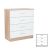 Miami komód 4 fiókos 80x92 cm fehér-sonoma tölgy 101579736