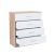 Miami Komód - 4 Fiókos - 80x92 cm - Fehér/Sonoma Tölgy 101579736