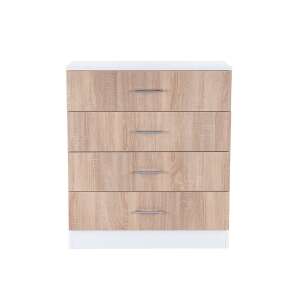 Miami Komód 4 fiókos 80x92 cm sonoma tölgy-fehér