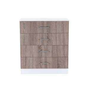 Miami Komód - 4 Fiókos - 80x92 cm - Yorki Tölgy/Fehér