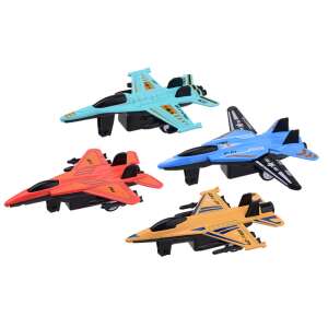 Zestaw 4 metalowych samolotów z napędem zwrotnym, Jet Fighters - Helikopter, latanie