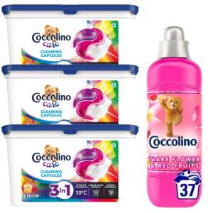 Coccolino Care Color Mosókapszula 3x45 mosás + Ajándék Coccolino Öblítő