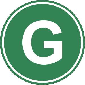 Sticker, Decal Letter G, Truck Decal Letter G, diameter 22 cm