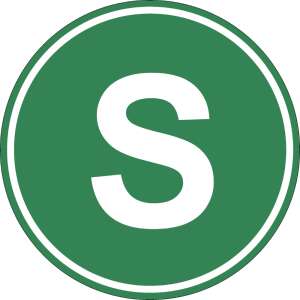 Sticker, Decal Letter S, Truck Decal Letter S, Diameter 22 cm