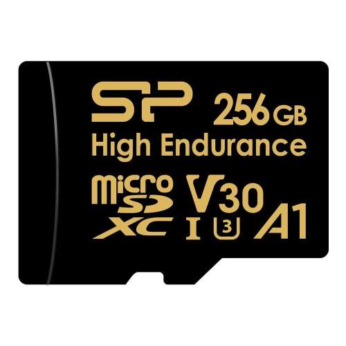 Silicon Power mSD Card Golden Series - Card MicroSD de înaltă rezistență 256GB de înaltă rezistență 101639106