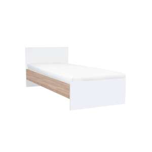 Miami egyszemélyes ágy 90x200 cm fehér-sonoma tölgy 101639171 - Schlafzimmermöbel