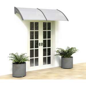 Pepita 240x90cm gray door canopy, entrance awning, weather protection - Home & Garden