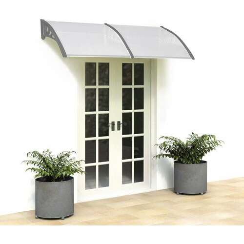 Pepita 240x90cm gray door canopy, entrance awning, weather protection