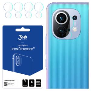 3MK Xiaomi Mi 11 Protecție Lentilă Cameră - Sticlă Hibridă, 4 bucăți - 3MK Folii protecție