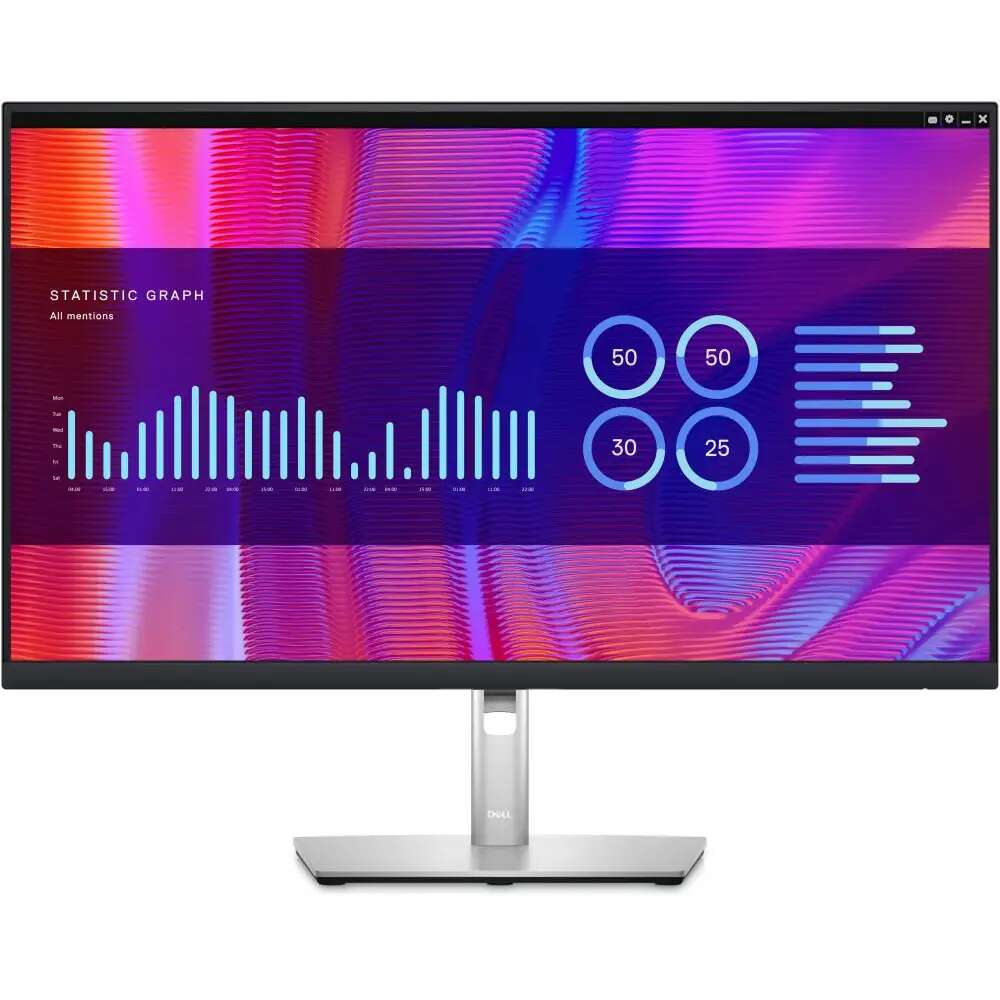 Dell p2723d led monitor, 27", ips, wqhd, displayport, vesa, fekete