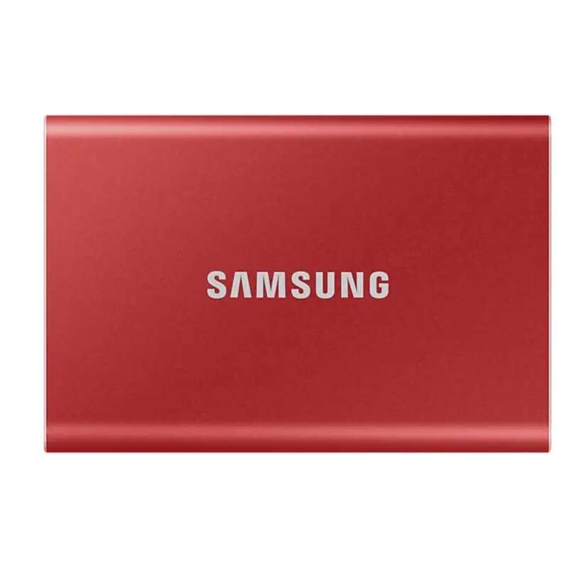 Samsung t7 külső ssd, 1tb, usb 3.2, metál piros