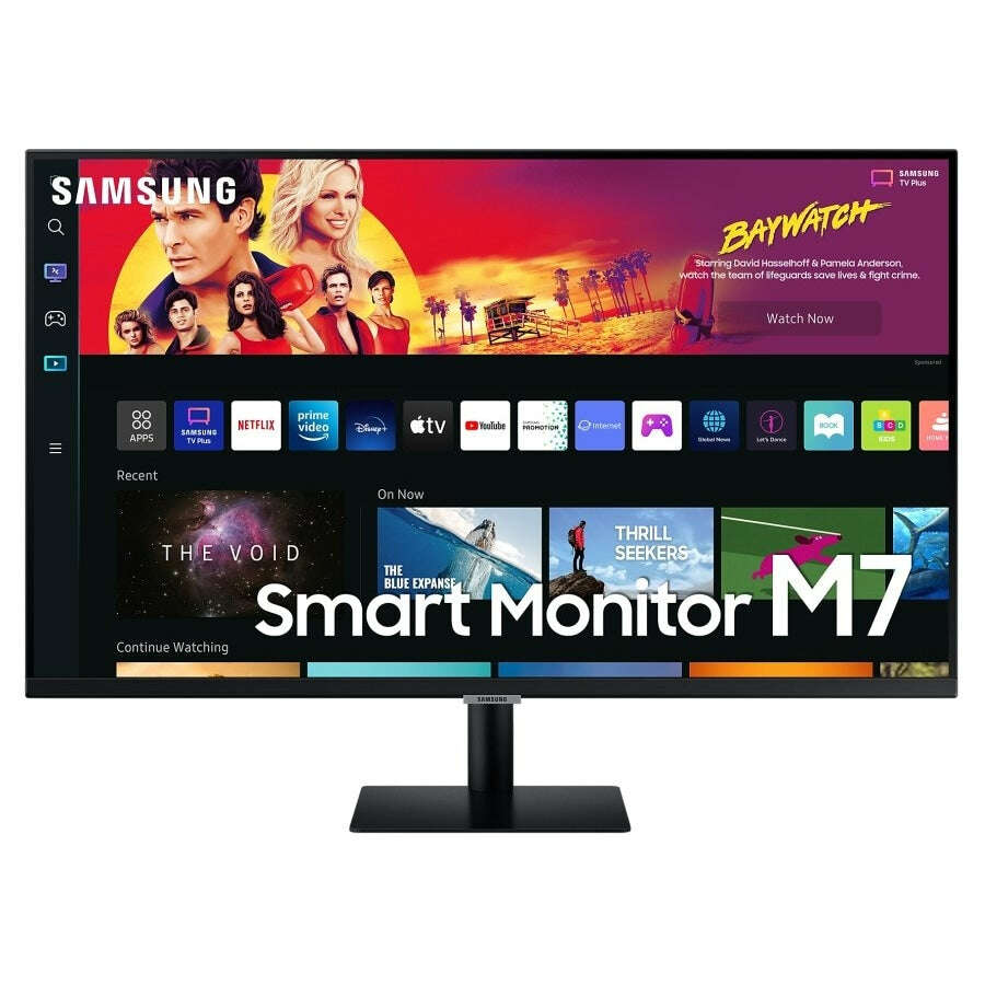 Samsung smart m7 ls32bm700upxen monitor 32", 4k, 3840x2160, va, 16:9, 4ms, 60hz, hdr, wifi, hdmi 2.0, usb-c, hangszóró, fekete