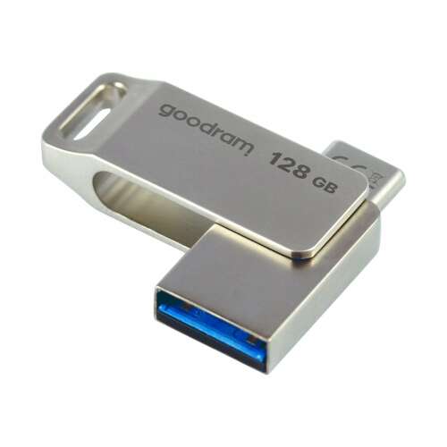 Goodram ODA3 128GB USB 3.2 OTG Flash Drive z złączem typu A i typu C, srebrny