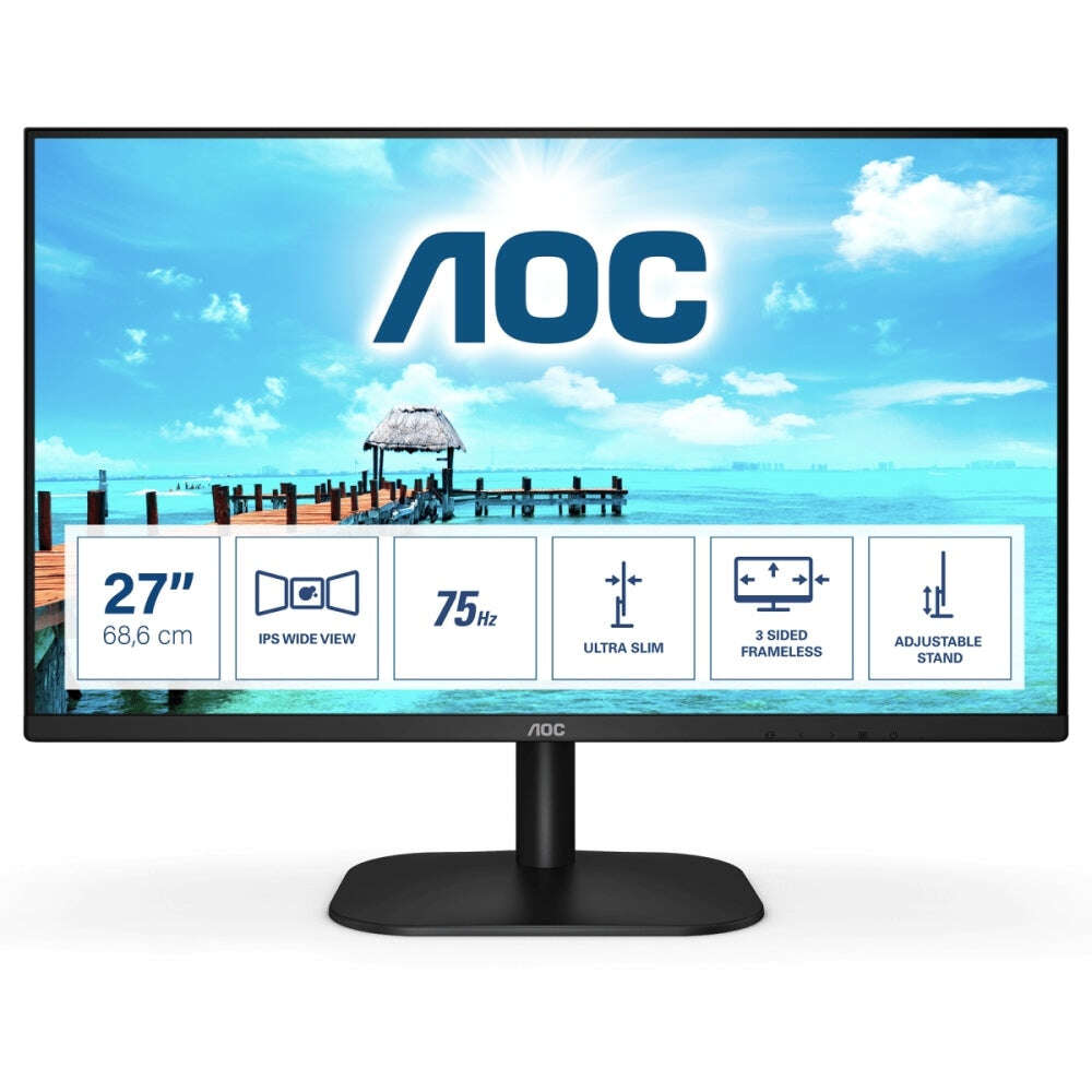 Aoc 27b2h led monitor, 27", ips, full hd, hdmi, fekete