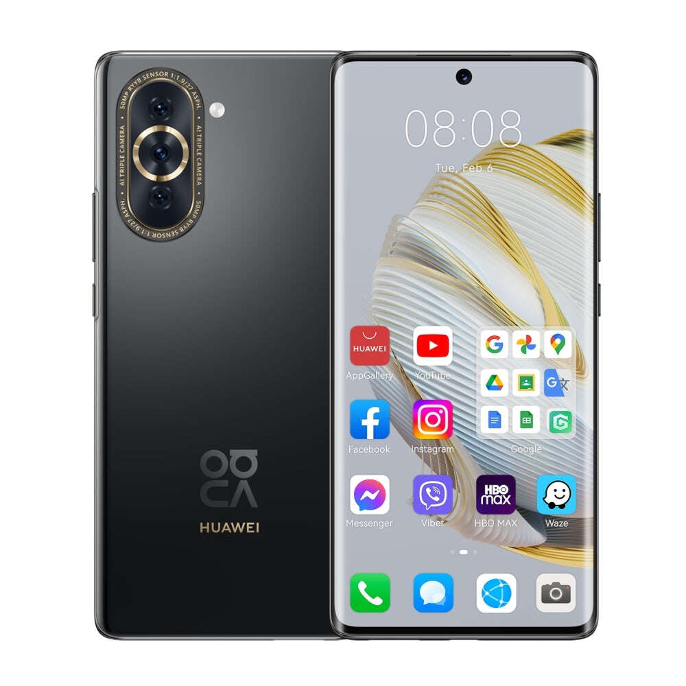 Huawei nova 10 mobiltelefon, kártyafüggetlen, 8gb ram, 128gb, dual sim, csillagfekete