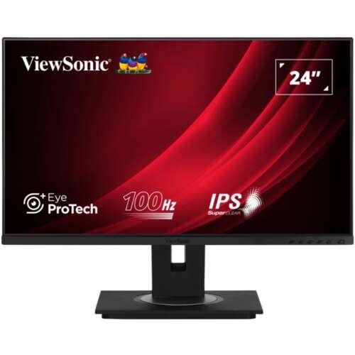 Monitor ViewSonic VG2448A-2 de 24 inci, Full HD, cu tehnologie SuperClear IPS LED, VGA, HDMI, DisplayPort, USB și difuzoare
