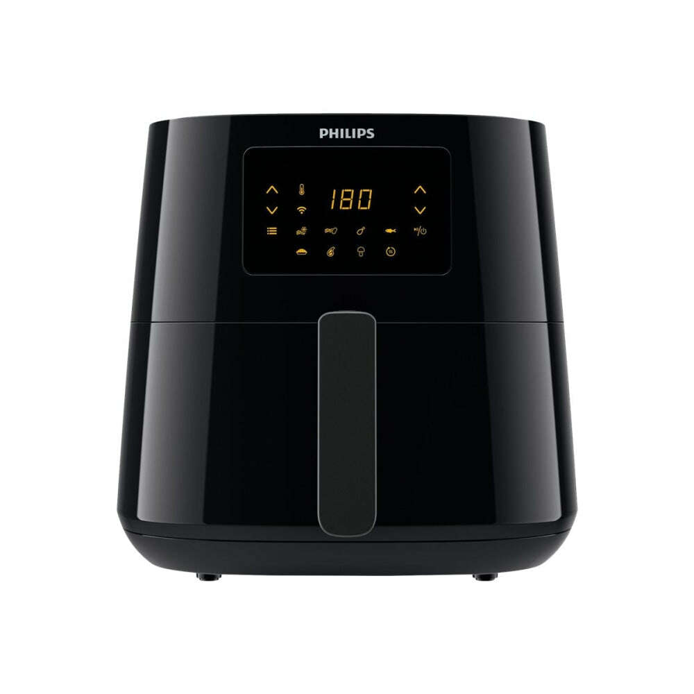 Philips hd9280/90 airfryer essential collection olajmentes sütő, űrtartalom 6.2 l, rapid air, digital, wifi, 7 beállítás, fekete test / fekete fogantyú