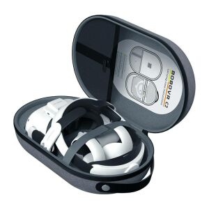 BOBOVR C2 Калъф за носене на VR слушалки - Отворен изглед с VR слушалки вътре - Гейминг
