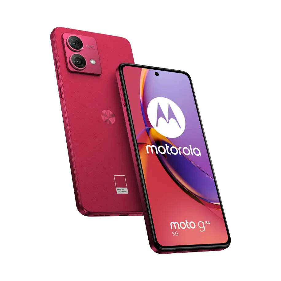Motorola moto g84 mobiltelefon, dual sim, 256gb, 12gb ram, 5g, viva magenta