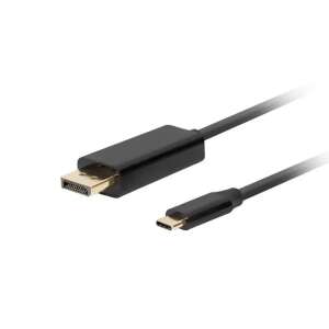 Кабел Lanberg USB-C (M) -> Displayport(M) 1.2 4K 60hz cable 3m 101781589 - Porturi Display