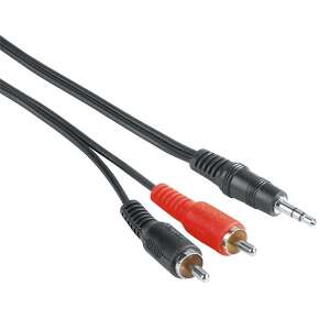 Cablu audio Hama 3,5 mm Jack la 2 RCA, 2 m - Cabluri RCA