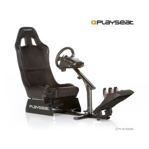 Playseat Evolution fekete Alcantara verseny szimulátor cockpit kormánykerékkel és pedálokkal - Gamer ülés
