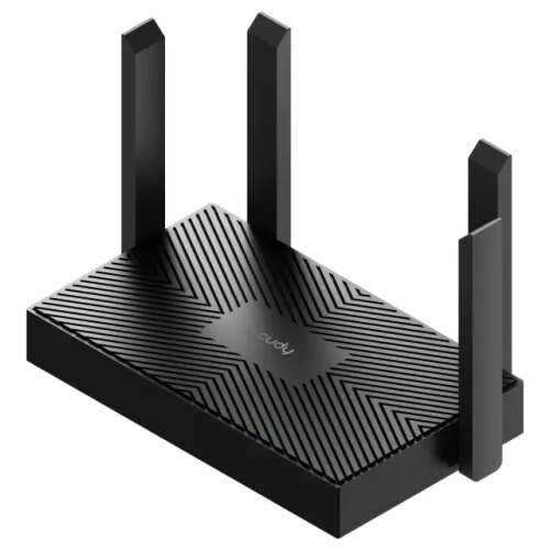 Router Cudy WR1500 AX1500 Gigabit Wi-Fi 6, czarny, widok pod kątem