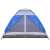 Springos camping tent, 210 x 240 cm, blue and white, back view