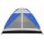 Springos camping tent, 210 x 240 cm, blue and white, front view
