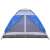 Springos camping tent, 210 x 240 cm, blue and white, back view