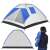 Springos camping tent, 210 x 240 cm, blue and white, with carrying bag