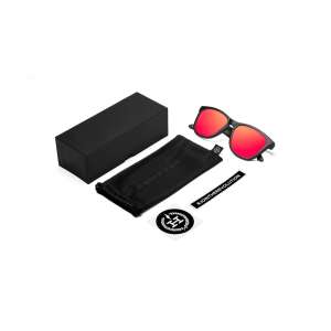 Hawkers CARBON BLACK · RED RUBY ONE napszemüveg fekete kerettel és piros tükrös lencsékkel, mikroszálas tok, doboz és matricák tartoznak hozzá - Férfi napszemüveg