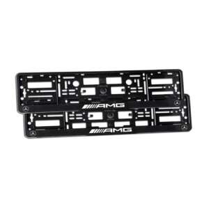 Set 2 bucati, suport numar inmatriculare AMG, Mercedes