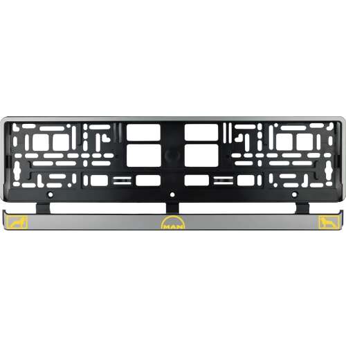 Držiak na evidenčné číslo MAN IV, strieborný, 2-dielna sada