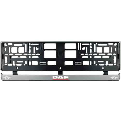 DAF rendszámtábla tartó, ezüst, 2 db-os készlet