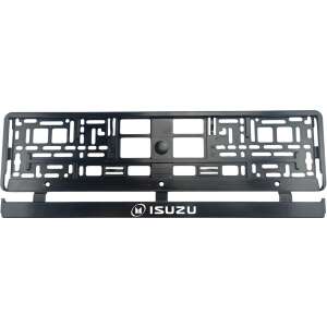 Isuzu rendszámtábla tartó, fekete, 2 db-os készlet - Rendszámtábla tartó