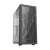 Darkflash DK210 computer case, black, angled view, tempered glass panel