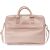 Guess ZIP Leather Triangle 16 hüvelykes laptoptáska, rózsaszín, hátsó nézet