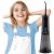 Child smiling next to Berdsen cordless oral irrigator