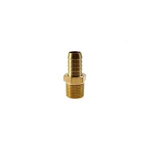 Brass hose connector, 1/2 inch NPT male thread, 16mm hose barb - Vehicle connectors and fitting